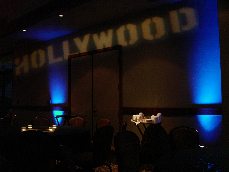 Hollywood-themed gobo party lighting effect